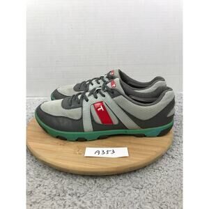 True Linkswear Mens 11 Gray Green Athletic Casual Lace Up Spikeless Golf Shoe